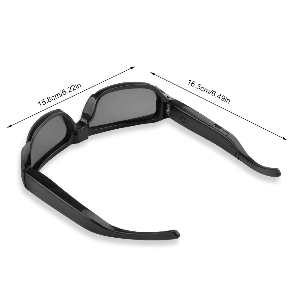 Capture Every Moment with the Portable 1080P HD Mini Glasses Camera - Stylish Wearable Sunglasses for Outdoor Adventures and Surveillance